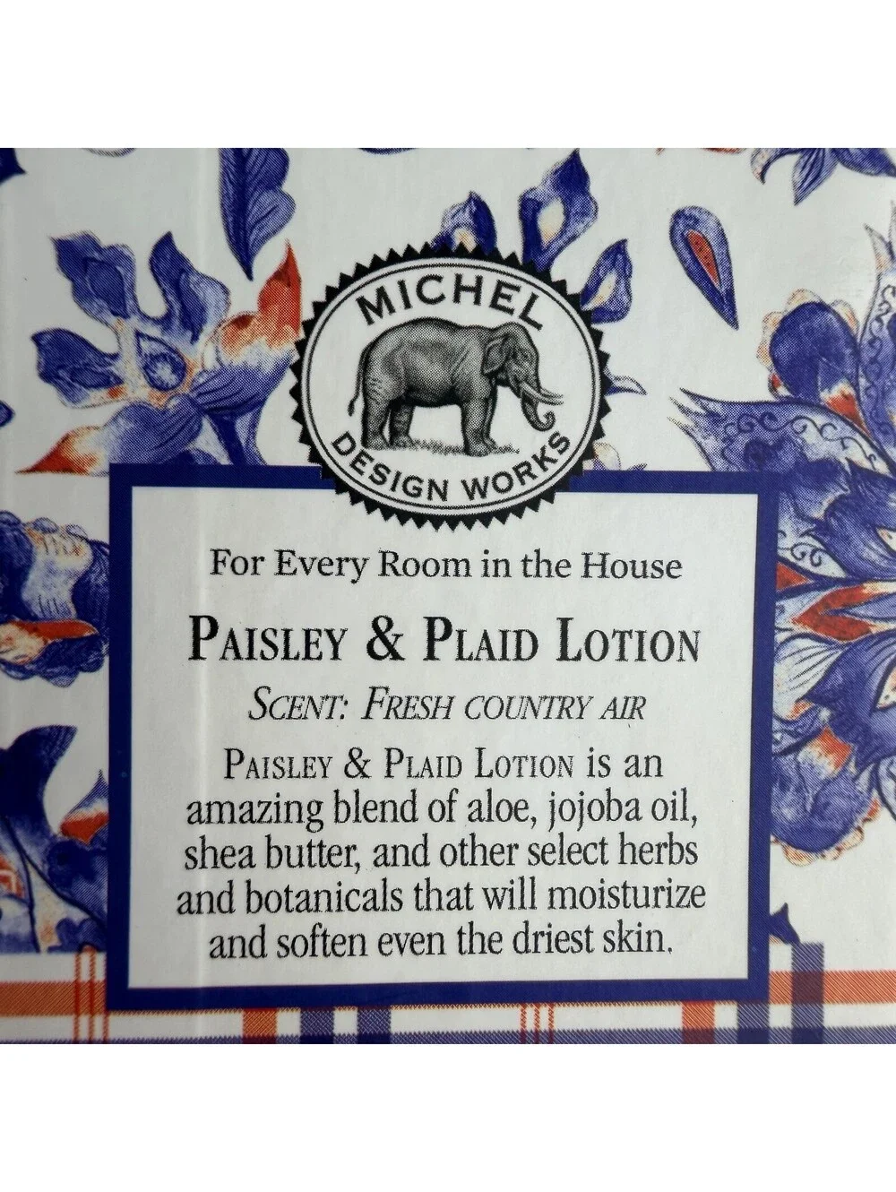 Michel Design Works Paisley & Plaid Hand Body Lotion 8 oz Shea Butter Gift Box